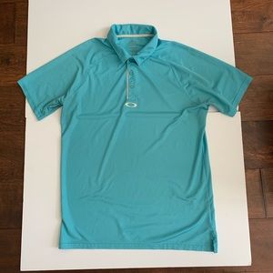 Oakley Regular Fit Blue Polo Mens Size Medium M